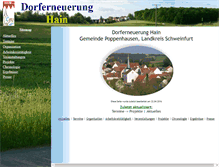 Tablet Screenshot of dorferneuerung-hain.poppenhausen.de